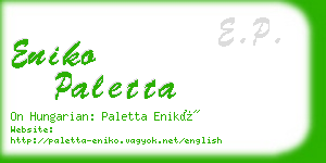 eniko paletta business card